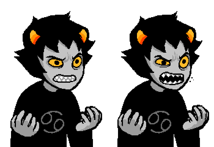 Karkat's shouting sprite sheet